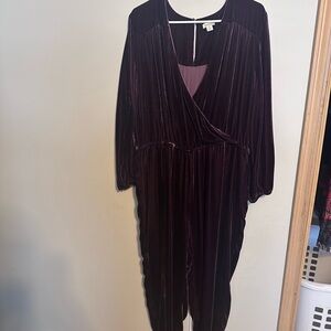 Sundance Velvet Jumpsuit in Rich Purple